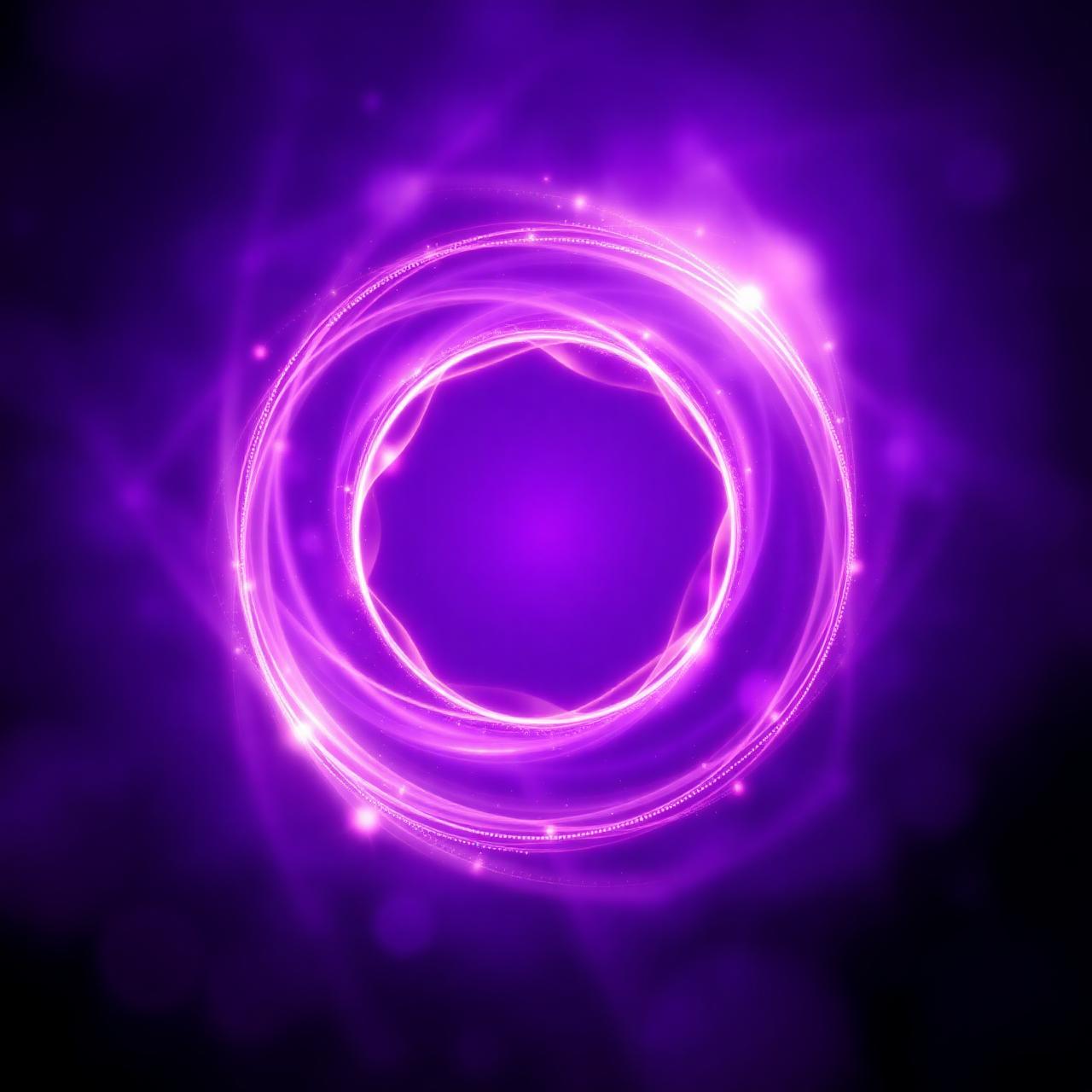 An abstract painterly torus field representing the biofield around the body.
